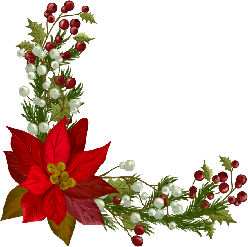 Christmas Floral Wreath